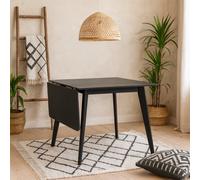 Wyld Haus Saffron Extending Black Wooden Dining Table 80-120Cm
