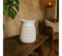 Wyld Haus Saffron Medium Hewn Ceramic Vase With Textured Scandi Pattern