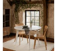 Wyld Haus Saffron Round White Oak Veneer Dining Table - 105Cm Seats 4
