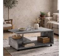 Wyld Haus Salford Grey Coffee Table With Open Shelves