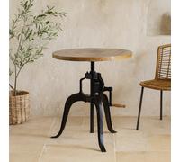 Wyld Haus San Diego Adjustable Mango Wood Crank Side Table