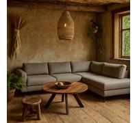 Wyld Haus San Sebastian Right-Hand Corner Sofa Upholstered In Light Grey Fabric