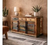 Wyld Haus Seattle Large Reclaimed Wood Sideboard 3 Drawers 3 Doors 1400X800X400mm