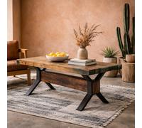 Wyld Haus Seattle Reclaimed Wood And Metal Coffee Table 1100 X 400 mm