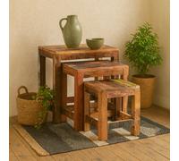 Wyld Haus Seattle Set Of 3 Reclaimed Wood Nesting Tables