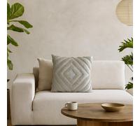 Wyld Haus Set Of 2 Apricale Grey Diamond Cotton Cushion Covers 45 X 45 Cm