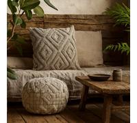 Wyld Haus Set Of 2 Bologna Grey Mini Diamond Tassel Cushions 450 X 450 X 150 mm