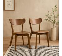 Wyld Haus Set Of 2 Saffron Walnut Wood-Effect Dining Chairs