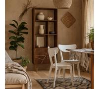 Wyld Haus Set Of 2 Saffron White Wooden Dining Chairs, Scandinavian Modern