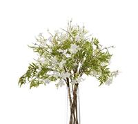 Wyld Haus Set Of 3 Artificial Italian White Bellflower Stems 630mm