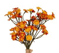 Wyld Haus Set Of 3 Orange Silk Daisy Bunches - Lifelike Artificial Flowers