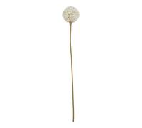 Wyld Haus Set Of 3 White Artificial Allium Stems 660mm Lifelike Silk Blooms