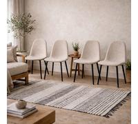Wyld Haus Set Of 4 Havdrup Beige Upholstered Dining Chairs