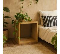 Wyld Haus Shanghai Artisan Oak Effect Single Shelf Storage Unit in Natural Wyld Haus Natural