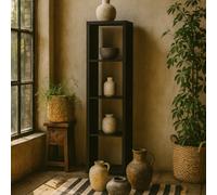 Wyld Haus Shanghai Matt Black 4X1 Storage Unit 4 Shelves