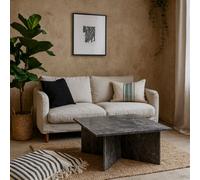 Wyld Haus Singapore Marron Brown Marble Square Coffee Table 90Cm
