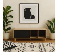 Wyld Haus Tao Coffee Table - Natural Oak Effect With Matt Black Sliding Top