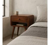 Wyld Haus Taormina Solid Mango Nightstand With Drawer And Shelf