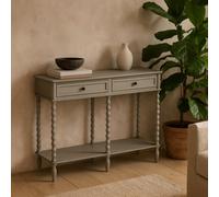 Wyld Haus Thuy Grey Large Two-Drawer Wood Console Table