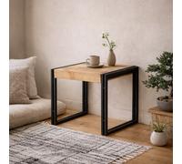 Wyld Haus Toivakka Industrial Reclaimed Wood And Metal Small Coffee Table