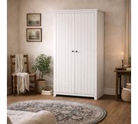 Wyld Haus Tralee 2-Door White-Washed Pine Wardrobe