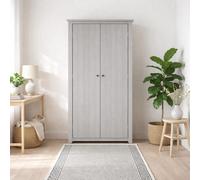 Wyld Haus Tralee Grey Washed Pine 2-Door Solid Pine Wardrobe 1030X570X1880mm