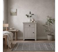 Wyld Haus Tralee Grey Washed Pine Bedside Cabinet 1 Drawer 1 Door Wyld Haus Grey