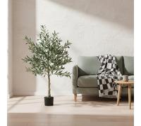 Wyld Haus Vakese Pair Of Artificial Olive-Style Trees With Silk Leaf Finish, 120 Cm Indoor Greenery