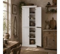 Wyld Haus Varofa White Freestanding Kitchen Cupboard 4 Doors 6 Tier Shelving Wyld Haus White
