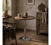 Wyld Haus Vepa Rustic Brown Compact 3-Piece Dining Set - Table And 2 Chairs, Industrial Oak-Effect Finish