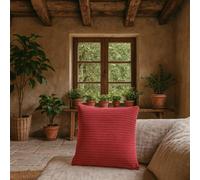 Wyld Haus Verezzi Ribbed Red Cushion Covers Set Of 2 450mm X 450mm