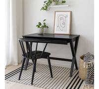 Wyld Haus Verona Black Oak Veneer Desk With Drawer