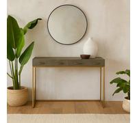 Wyld Haus Verona Grey Shagreen And Gold Console Table