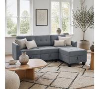 Wyld Haus Vinole Rado Dark Grey Modular L Shaped Sofa with Built In Storage Wyld Haus Dark Grey