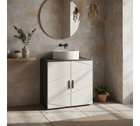 Wyld Haus Vipa Luve Light Grey Under-Sink Vanity Cabinet - Double Doors, Adjustable Shelf, U Cut-Out