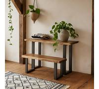 Wyld Haus Wellington Acacia Live Edge Console Table Modern Rustic Brown Wyld Haus Brown