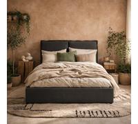 Wyld Haus Wexford Deep Grey Linen King Size Bed Pillow Headboard in Dark Grey Wyld Haus Dark Grey King