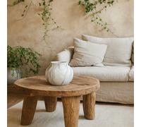 Wyld Haus White Marble Ceramic Planter With Artificial Boston Fern, 26Cm