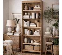 Wyld Haus Wildberry 5-Shelf Tall Bookcase In Jackson Hickory Oak (Natural)