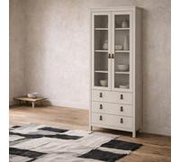 Wyld Haus Wildberry Cashmere China Cabinet - 2 Glass Doors, 3 Drawers, 1990mm