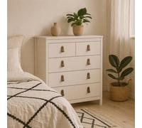 Wyld Haus Wildberry Cashmere Tall 5-Drawer Wooden Chest - Cream