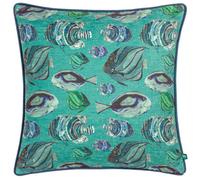 furn. Wylder Abyss Fish Repeat Chenille Feather Rich Filled Cushion