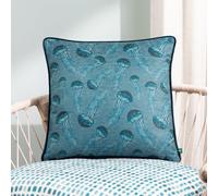 Wylder Abyss Jellyfish Chenille Piped Feather Filled Cushion