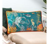 furn. Wylder Tropics Abyss Sea Creatures Chenille Feather Filled Cushion