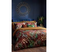 Aranya Exotic Animal Velvet Duvet Cover Set Wylder Orange Double