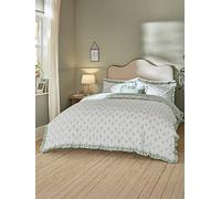 Wylder Ava Duvet Set White Sage Green