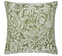 Wylder Bali Jacquard Botanical Cushion Cover - Olive - 50cm x 50cm - Olive - 100% Polyester
