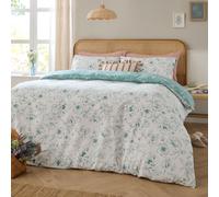 furn. Wylder Nature Bella Duvet Cover Set - Soft Reversible Floral Bedding (Blue - Double)
