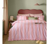 Wylder Birdie Stripe Ruffle Duvet Cover Set | Various Colours