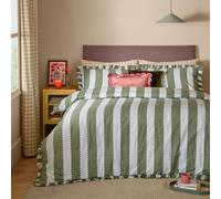 Wylder Birdie Stripe Ruffle Duvet Cover Set | Various Colours